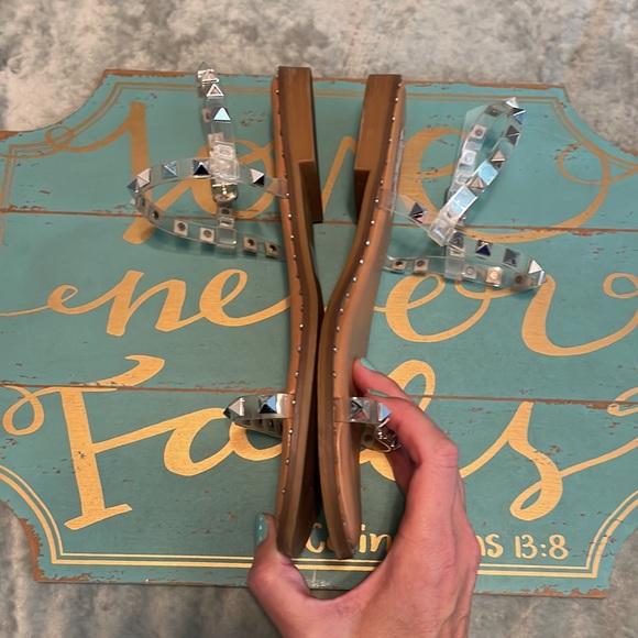 Steve Madden Clear Travel Sandal Size 8.5 - Picture 3 of 8